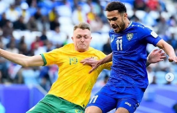 Australia hanya mampu bermain imbang 1-1 melawan Uzbekistan pada matchday terakhir Grup B Piala Asia 2023 di Al Janoub Stadium, Selasa (23/1/2024) malam WIB. (Foto: Socceroos)