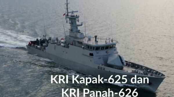 Kapal perang canggih TNI AL Kapal Cepat Rudal (KCR), yakni KRI Kapak-625 dan KRI Panah-626. (Foto: Dok TNI AL).