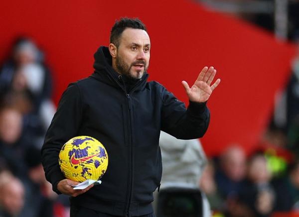 Pelatih Brighton and Hove Albion, Roberto De Zerbi Pelatih Brighton and Hove Albion, Roberto De Zerbi. (Foto: REUTERS)
