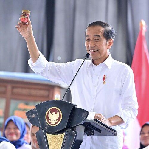 Presiden Joko Widodo PNM Mekaar 2 Presiden RI Jokowi memuji kreativitas produk nasabah PNM Mekaar. (Foto: dok PNM)