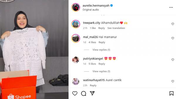 postingan Instagram aurel hermansyah Postingan Aurel diserbu komentar netizen. (Foto: tangkapan layar/Instagram)