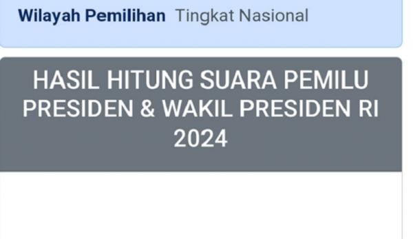 Data diagram perolehan suara yang biasanya ditampilkan tidak lagi muncul.&nbsp;(Foto ist).