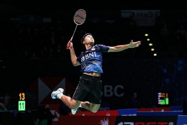Tunggal putra Indonesia, Anthony Sinisuka Ginting Tunggal putra Indonesia, Anthony Sinisuka Ginting akan bertarung pada All England 2024. (Foto: PBSI)