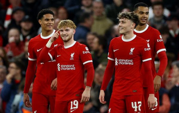 Liverpool membantai Sparta Praha 6-1 pada leg kedua babak 16 Besar Liga Europa di Anfield, Jumat (15/3/2024) dini hari WIB. (Foto: REUTERS)