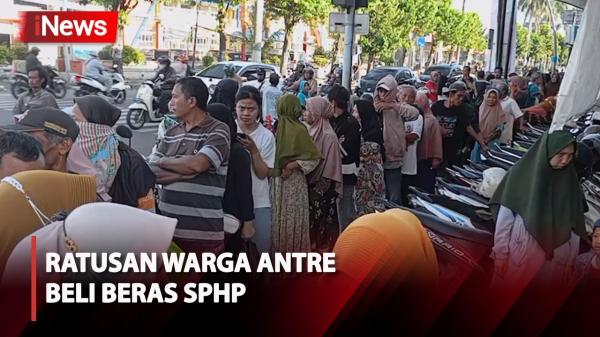 Ratusan Warga Tegal Antre Beli Beras SPHP