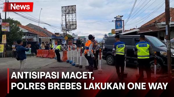 Antisipasi Kemacetan, Polres Brebes Lakukan Sistem Satu Arah