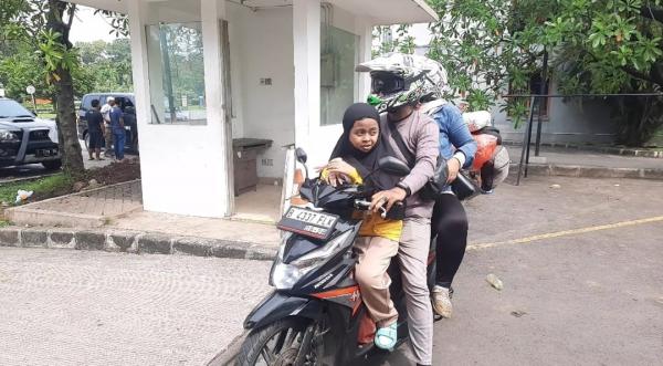 Agus mudik dari Cikarang ke Sumedang menggunakan motor (Foto: Ravie Wardani)