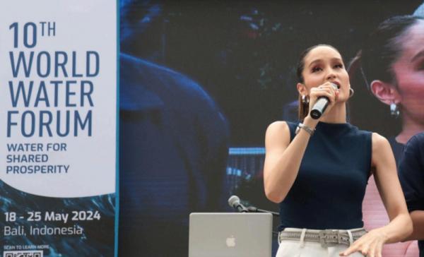 Cinta Laura Kiehl World Water Forum Cinta Laura Kiehl selaku Communication Ambassador World Water Forum ke-10 di acara Yuk Ngabuburit Jelang World Water Forum ke-10 di Anjungan Sarinah, Jakarta (27/3/2024). (Foto: dok Kominfo)