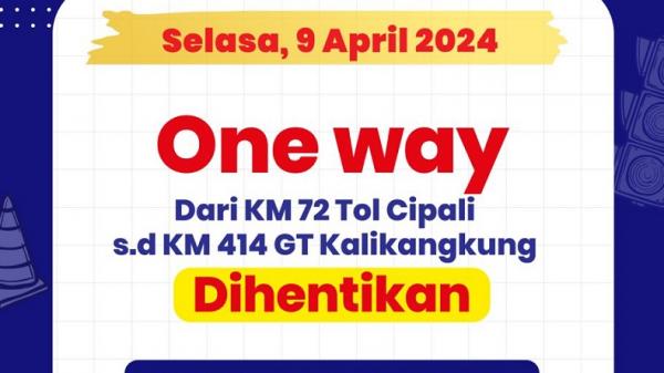 Polisi hentikan sistem one way Tol Cipali KM 72-Kalikangkung KM 414 (dok. Korlantas)