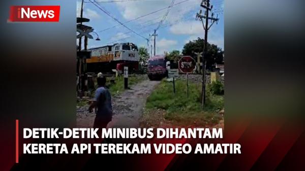 Ini Detik-Detik Minibus Dihantam Kereta Argo Semeru di Madiun