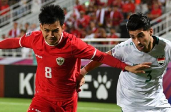Timnas Indonesia U-23 Vs Irak Witan Sulaeman Timnas Indonesia U-23 bermain imbang 1-1 melawan Irak pada babak pertama perebutan peringkat 3 Piala Asia U-23 2024. (Foto: AFC)
