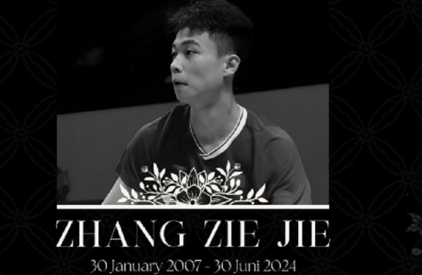 Zhang Zhi Zie 12345 Profil Zhang Zhi Zie menarik diulas. Dia adalah pebulu tangkis muda berbakat China yang meninggal dunia saat beraksi di BAJC 2024. (Foto: PBSI)