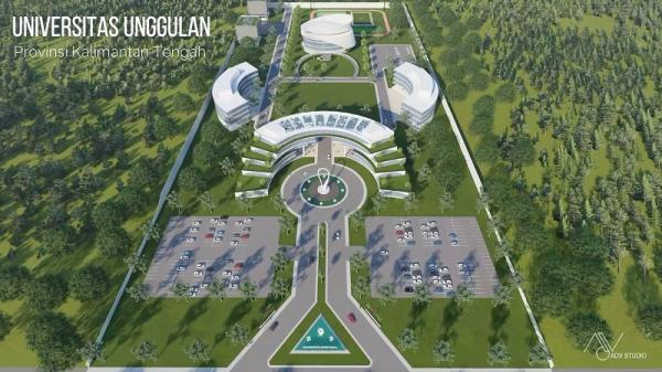 Desain Universitas di Kalteng Desain perguruan tinggi yang akan dibangun. (Foto: dok Pemprov Kalteng)