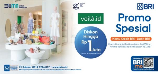Promo BRI di Voila.id BRI Beri Diskon hingga Rp1 Juta di Voilà.id. (Foto: dok BRI)