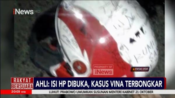 Helm Helm milik Eki (Foto: iNews)