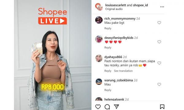 Mami Louisse akan memandu sesi live di Shopee Live dengan flash sale mobil seharga Rp8 ribu. (Foto: dok Istimewa)