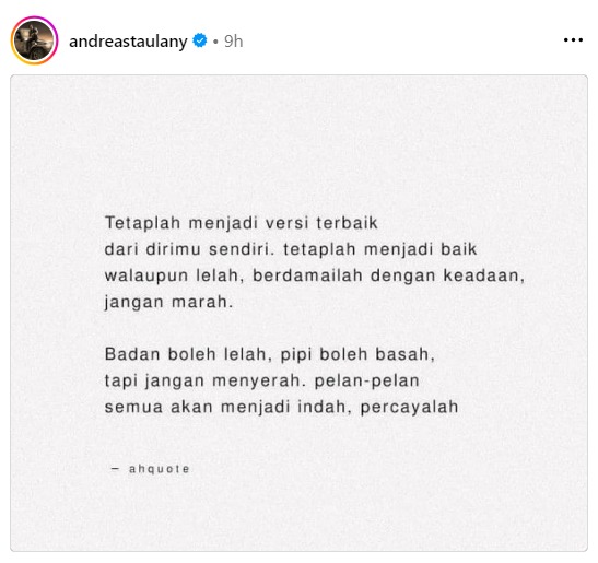 Curhat Andre Taulany di Instagram Curhat Andre Taulany di Instagram
