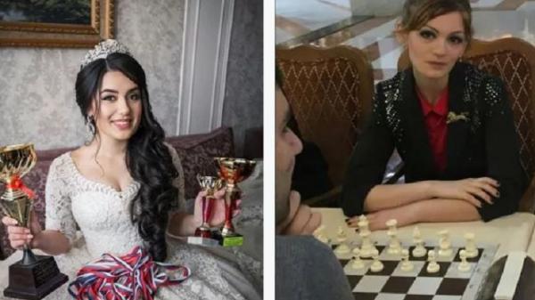 pecatur racuni lawan main terekam cctv (kiri_kanan) Umayganat Osmanova, 30, yang diracuni lawan mainnya Amina Abakarova, 40, sebelum Kejuaraan Catur Dagestan di Makhachkala, Rusia Selatan. (Foto: social media east2west news via The Mirror)