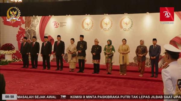 Puan Maharani dan petinggi negara Puan Maharani di Sidang Tahunan MPR 2024