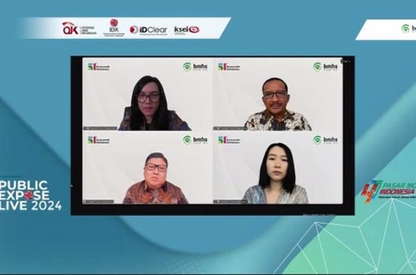 Manajemen BMHS dalam Public Expose Live 2024 secara daring, Senin (26/8/2024). (Foto: Tangkapan Layar)
