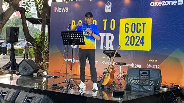 Menteri Budi Karya Menteri Budi Karya di acara Road to UGM Trail Run di kawasan Senayan, Jakarta, Minggu (1/9/2024)
