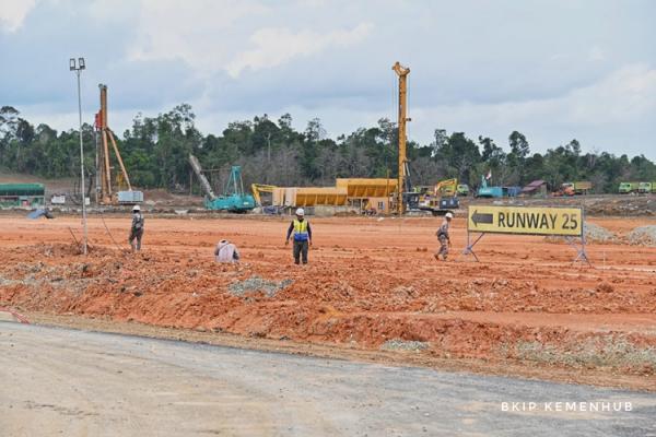 Bandara IKN 2 Penampakan proyek pembangunan Bandara IKN. (Foto: BKIP Kemenhub)