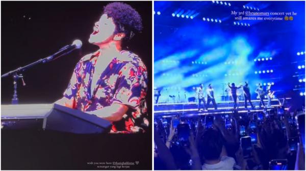 Curahan hati Aaliyah Massaid Curahan hati Aaliyah Massaid tak ditemani Thariq Halilintar nonton konser Bruno Mars di Jakarta. (Foto: Instagram)