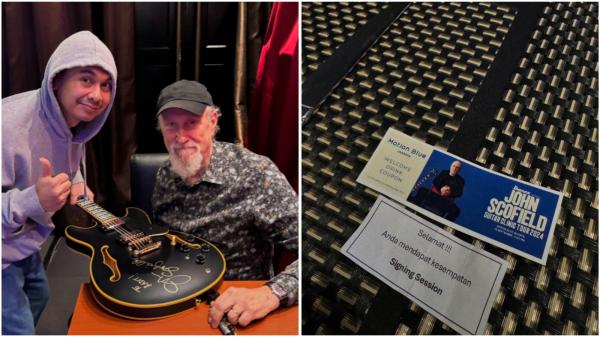 Raditya Dika dan gitar John Scofield Raditya Dika dan gitar John Scofield
