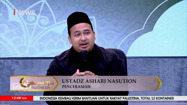 Ustaz Ashari Nasution Ustaz Ashari Nasution di Cahaya Hati Indonesia iNews TV, Minggu (22/9/2024). (Foto: Screenshoot)