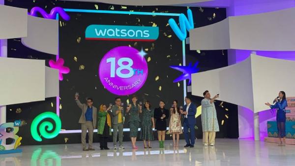 Perayaan ulang tahun Watsons Indonesia Perayaan ulang tahun Watsons Indonesia ke-18, Kamis (26/9/2024). (Foto: iNews.id/Wiwie Heryani)