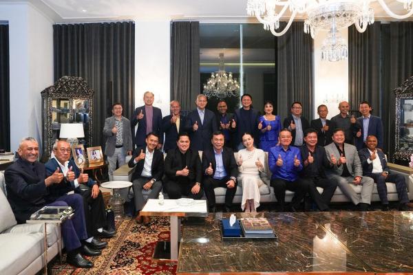 Erick Thohir Madam Pang Erick Thohir bertemu dengan para Presiden Federasi Sepak Bola dari Asia Tenggara di Thailand, Senin (14/10/2024). (Foto: @erick thohir)