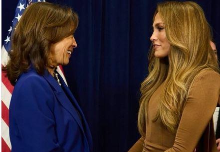 jennifer lopez dukung kamala harris Jennifer Lopez salah satu artis yang mendukung Kamala Harris di Pilpres AS 2024. (Sumber: Instagram Kamala Harris)