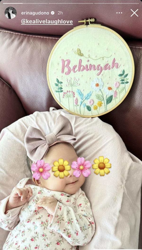 Wajah Bebingah anak Erina Kaesang. (Foto: Instagram)