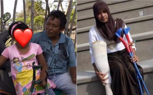 Delisa kecil dan ayahnya. (Foto: Instagram)