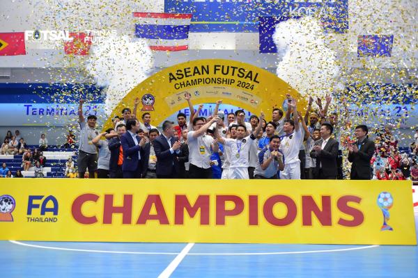Timnas Futsal Indonesia juara Piala AFF Futsal 202 Timnas Futsal Indonesia juara Piala AFF Futsal 2024. (Foto: FFI)