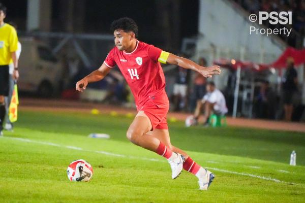 Asnawi Mangkualam membuka gol Timnas Indonesia vs Myanmar pada matchday pertama Grup B Piala AFF 2024 di Stadion Thuwunna, Yangon, Senin (9/12/2024) malam. (Foto: PSSI)