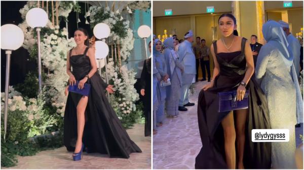 Bebizie kondangan ke zumi zola Gaya Bebizie kondangan ke resepsi pernikahan Zumi Zola dan Putri Zulhas. (Foto: Instagram)