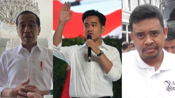 Jokowi, Gibran dan Bobby Presiden ke-7 RI Jokowi, Wapres Gibran Rakabuming Raka dan Gubernur Sumut Terpilih Bobby Nasution. (Foto: Kolase)
