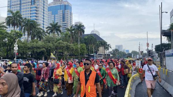Pawai Kebaya Lintas Generasi Pawai Kebaya Lintas Generasi pecahkan Rekor Muri. (Foto: Muhamad Fadli Ramdan)