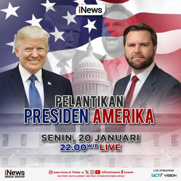 Pelantikan Presiden Donald Trump Saksikan! Pelantikan Presiden Donald Trump, liputan langsung Aiman Witjaksono dari AS (foto: iNews)