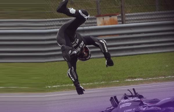 Pembalap Aprilia, Jorge Martin, mengalami kecelaka Pembalap Aprilia, Jorge Martin, mengalami kecelakaan horor pada hari pertama tes pramusim MotoGP 2025 di Sirkuit Sepang, Malaysia, Rabu (5/2/2025). (Foto: X @MotoGP)