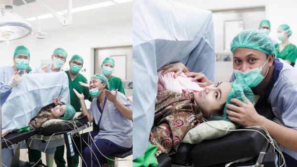 Mahalini melahirkan anak pertama, Rizky Febian selalu menemani. (Foto: Instagram)