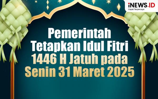 Pemerintah Tetapkan Idul Fitri 1446 H Jatuh pada Senin 31 Maret 2025