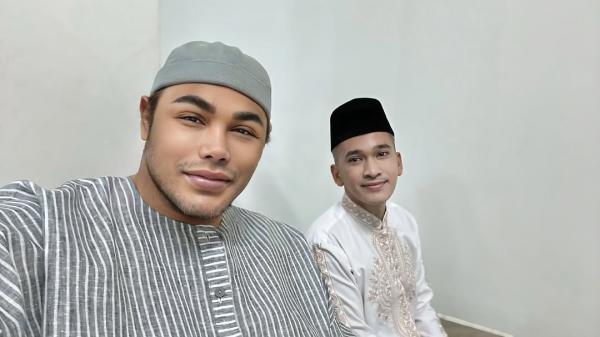 Ruben Onsu Ivan Gunawan menemani Ruben Onsu untuk Sholat Ied perdana. (Foto: Instagram)
