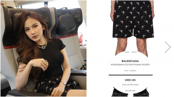 Celana Mahalini Mahalini mudik Lebaran pakai celana tidur dari Balenciaga seharga Rp18 jutaan. (Foto: Instagram, Lane Crawford)