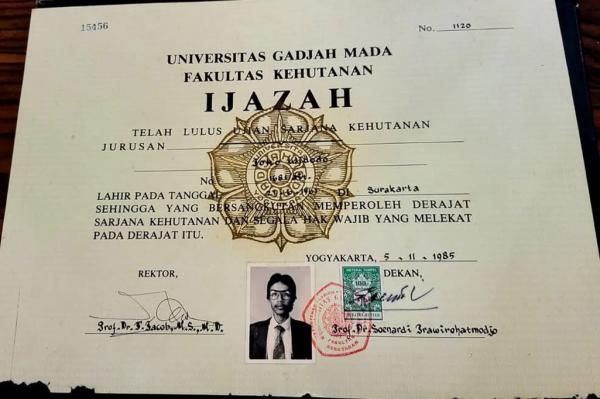 Ijazah Jokowi di Medsos Ijazah Presiden ketujuh Joko Widodo (Jokowi) yang diunggah politikus PSI Dian Sandi Utama lewat akun X @DianSandiU. (Foto: @DianSandiU/X)