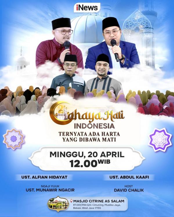 Cahaya Hati Indonesia siang ini, Minggu (20/4/2025). (Foto: iNews)