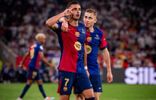 Barcelona menang dramatis 3-2 atas Real Madrid via babak tambahan pada final Copa del Rey di Estadio de La Cartuja, Minggu (27/4/2025) dini hari WIB (Foto: Barcelona)