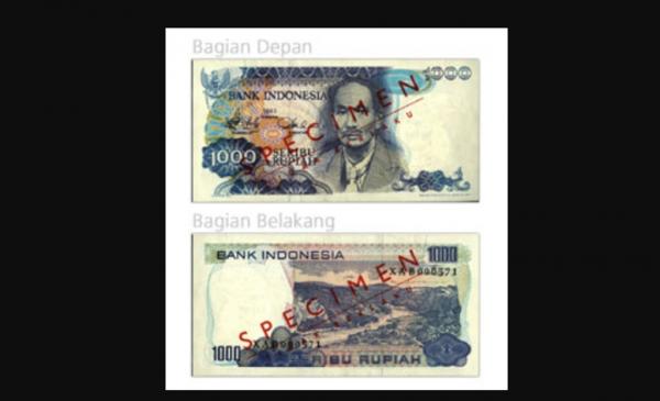 Uang Kertas Rupiah yang Ditarik BI pecahan Rp1.000 (Dok. BI)
