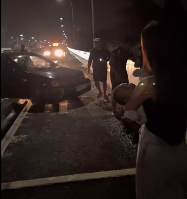 Momen viral ketika mobil BYD menabrak mobil Chevrolet, lalu kabur. (Foto: Instagram)